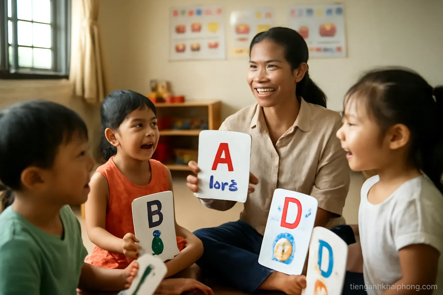 Trò chơi phân vai bằng tiếng Anh ở góc lớp